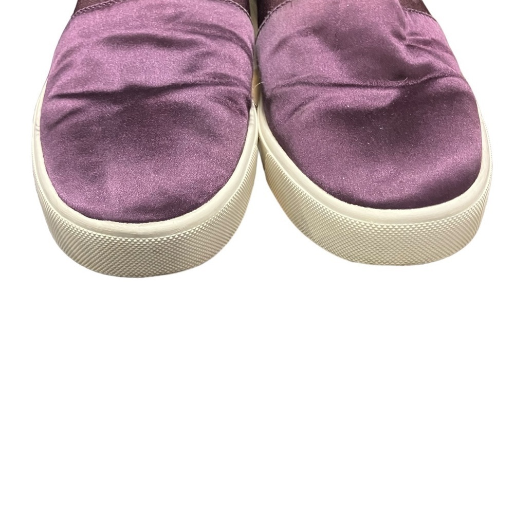 Vince Slip on Shoes Flats Royal Purple Burgundy Crumpled White Trim Size… - Picture 3 of 5